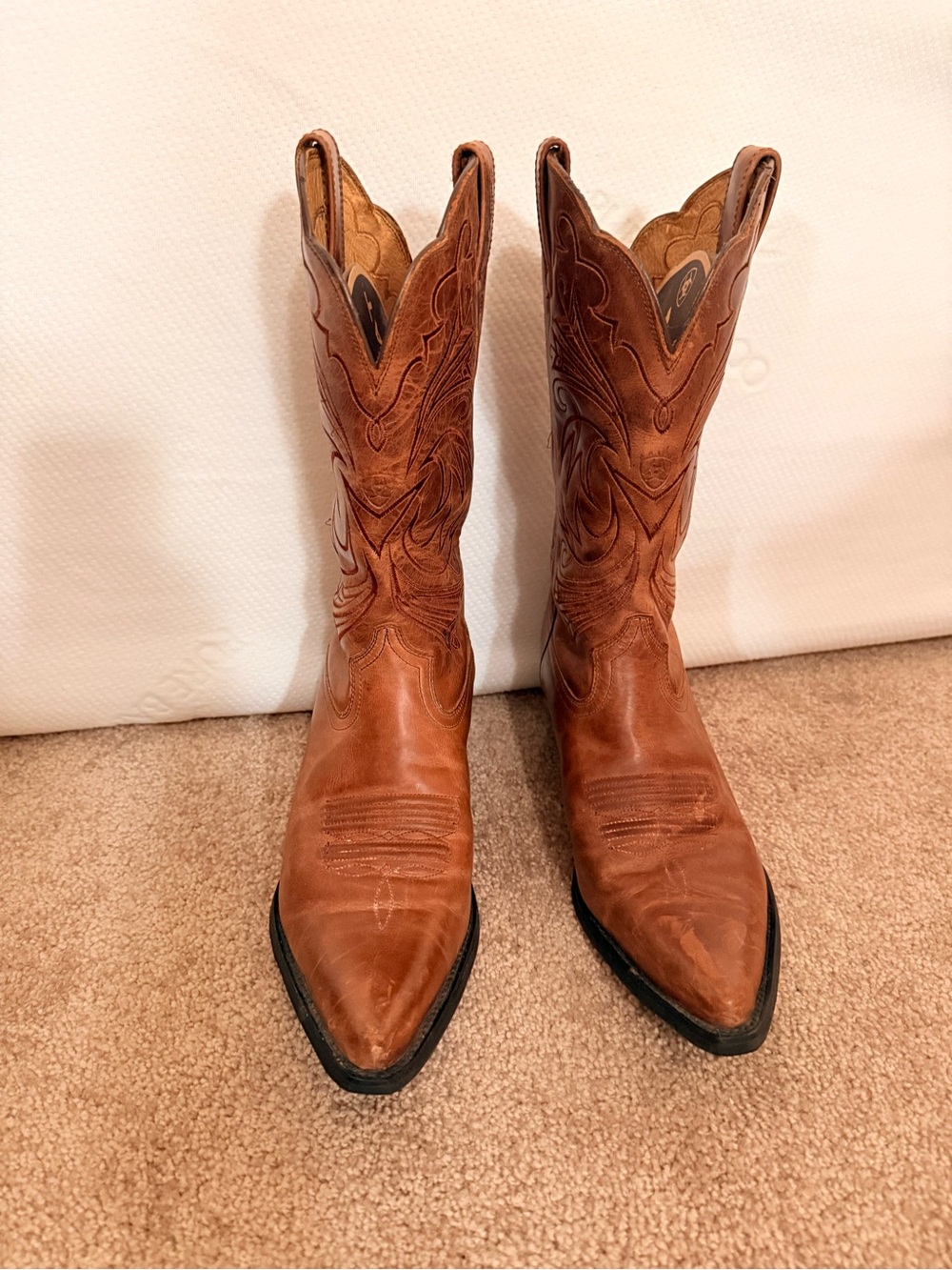 Ariat Brown Leather Western Heeled Boots